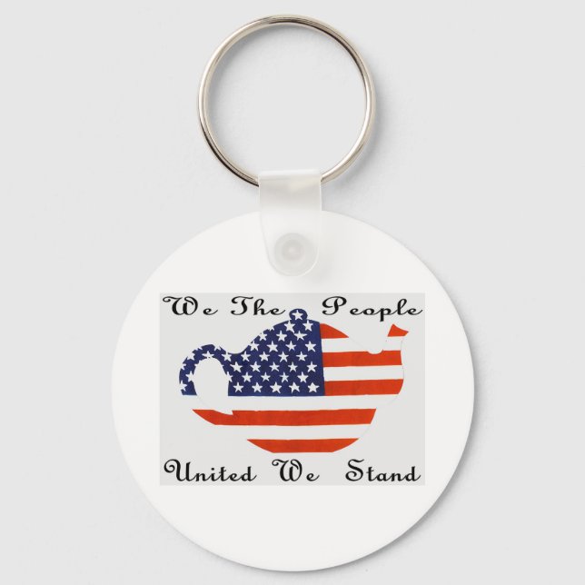 We The  People  United  We  Stand Keychain (Front)