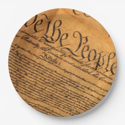 We the People US Constitution Fourth of July Party Paper Plates