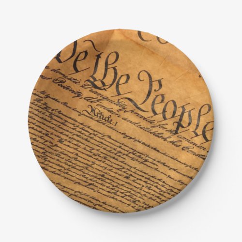 We the People US Constitution Fourth of July Party Paper Plates