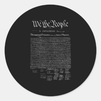 We the people _ us declaration of independence classic round sticker