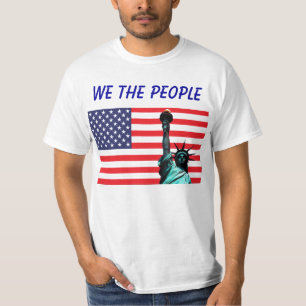 We The People US Flag Statue of Liberty T-Shirt