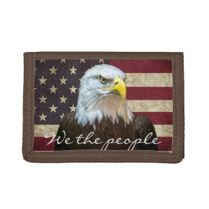 We the People USA flag eagle Photo Wallet