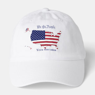 We the People USA Stars & Stripes Map #2 Name Hat