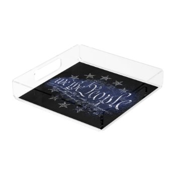 We The People Vintage 13 Stars 1776 Acrylic Tray by KDRDZINES at Zazzle