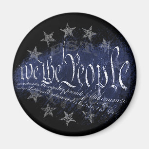 WE THE PEOPLE Vintage 13 Stars 1776 Coaster Magnet