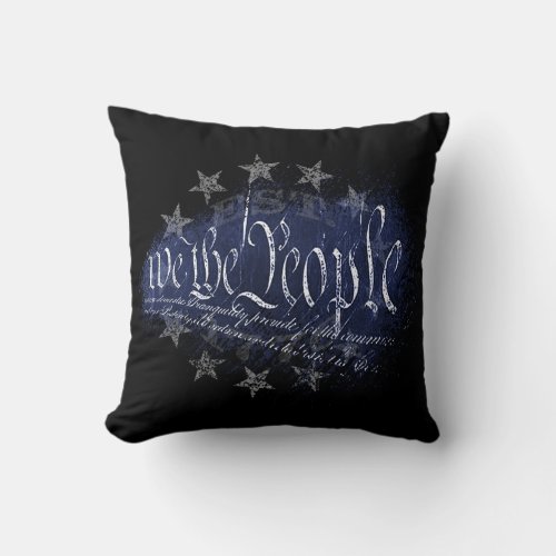 WE THE PEOPLE Vintage 13 Stars 1776 Throw Pillow