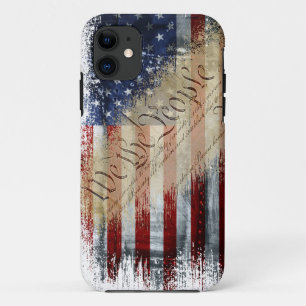WE THE PEOPLE Vintage American Flag iPhone 11 Case