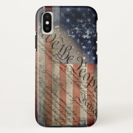 We The People Vintage American Flag iPhone X Case
