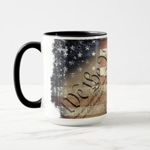 WE THE PEOPLE VINTAGE AMERICAN FLAG MUG