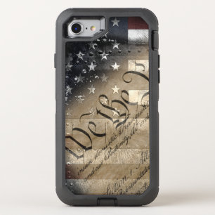 We The People Vintage American Flag OtterBox Defender iPhone SE/8/7 Case