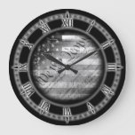 We The People Vintage American Flag Wall Clock at Zazzle