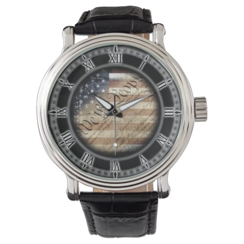 We The People Vintage American Flag Watch