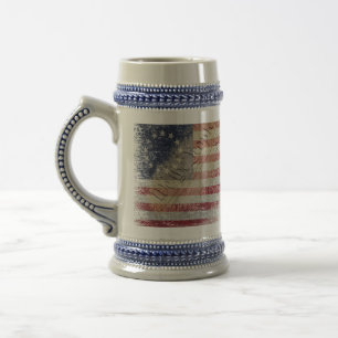 WE THE PEOPLE Vintage Betsy Ross American Flag Beer Stein