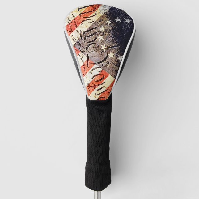 WE THE PEOPLE Vintage Betsy Ross American Flag Golf Head Cover (Front)
