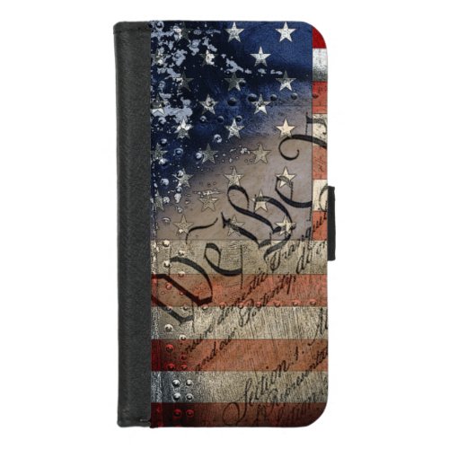 We The People Vintage Betsy Ross American Flag iPhone 87 Wallet Case