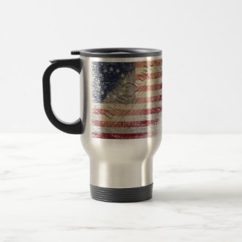 We The People Vintage Betsy Ross American Flag Travel Mug by KDRDZINES at Zazzle