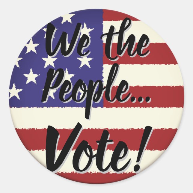 We the People... Vote Classic Round Sticker (Front)