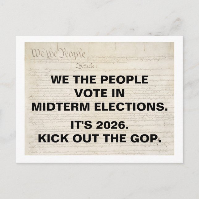 We the People Vote in 2026 Midterm Elections Postcard (Front)