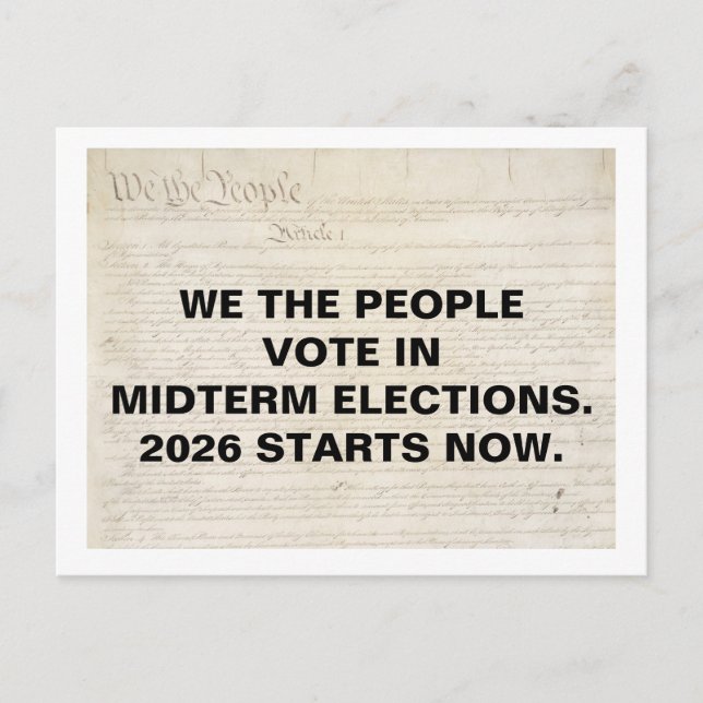 We the People Vote in 2026 Midterm Elections Postcard (Front)