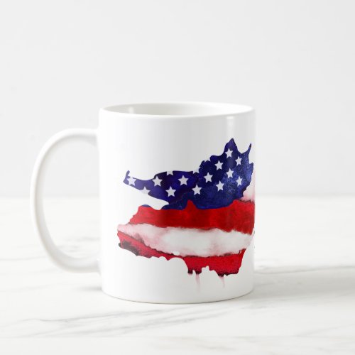  We The People Watercolor American USA Flag  Coffee Mug