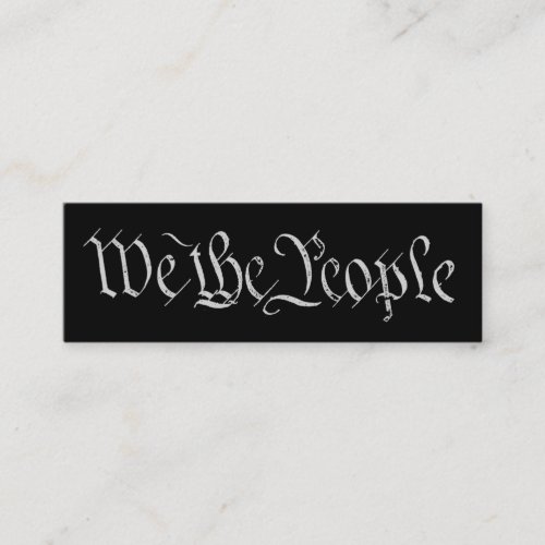 We the People White Profile Card Business Cards