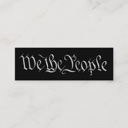 Customizable We the People White Profile Card Business Cards