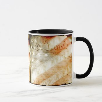 We The People With American Flag Mug by Meg_Stewart at Zazzle