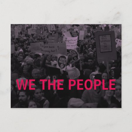 We The People Women's March 10/100 Actions Postcard