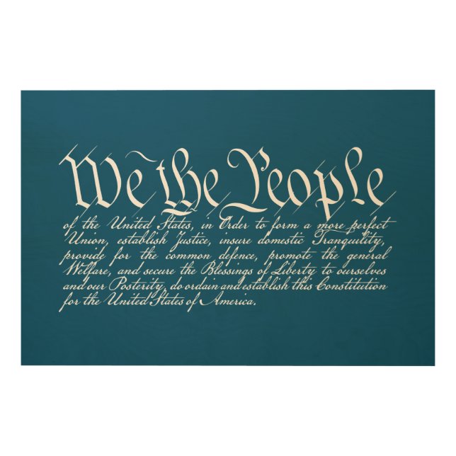 We the People Wood Wall Art (Front)