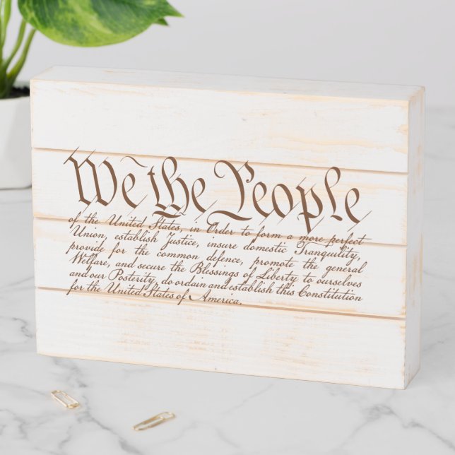 We the People Wooden Box Sign (In Situ Horizontal)