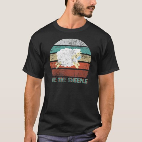 We The Sheeple Funny Antimask Sheep With Face Mask T_Shirt