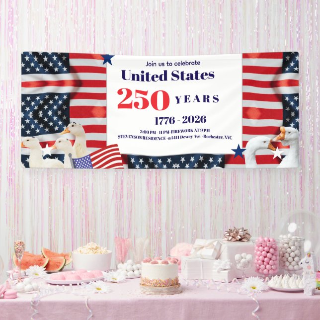 We The Silly Geese 250th Funny Celebration Banner (Party)