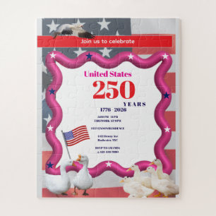 We The Silly Geese 250th Funny Celebration Jigsaw Puzzle
