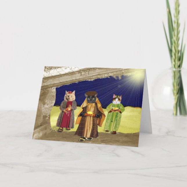 we three cats christmas card (Front)