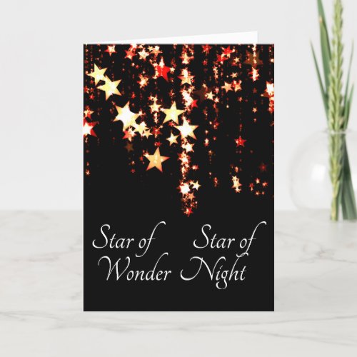 We Three Kings Christmas Carol  Star of Wonder Holiday Card