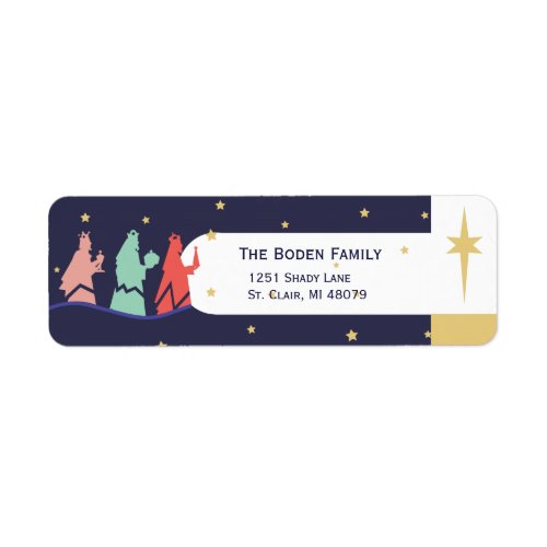 We Three  Kings   Holiday Address Labels