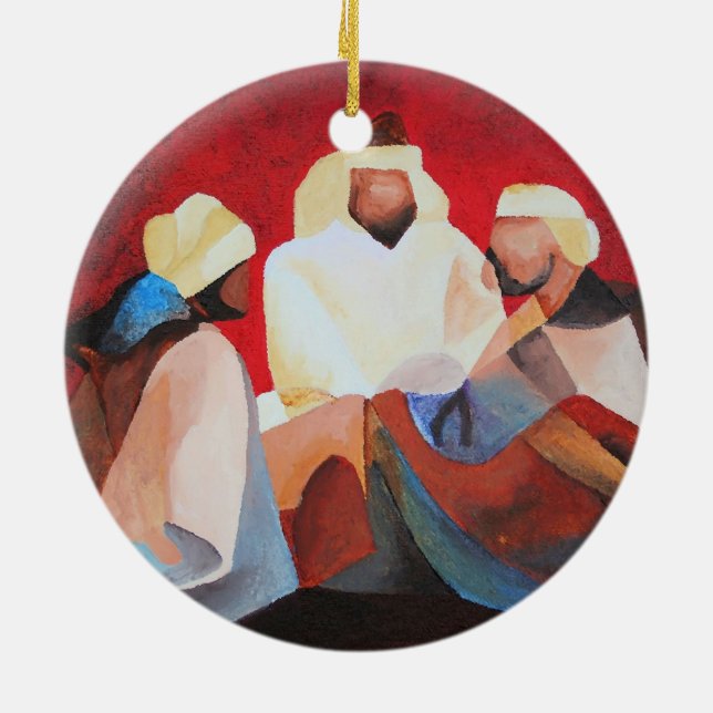 We Three Kings The Wise Men Of Christmas Ceramic Ornament (Back)