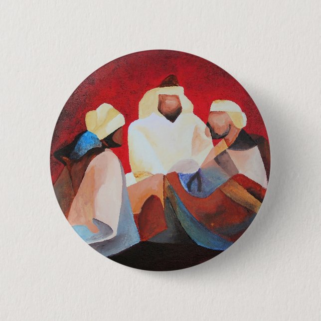 We Three Kings The Wise Men Of Christmas Pinback Button (Front)