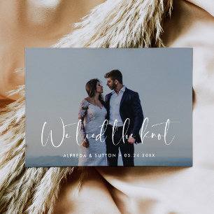 We tied the knot Elegant & modern photo Announcement