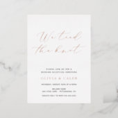 We tied the Knot Elopement Celebration Real Foil Invitation (Standing Front)