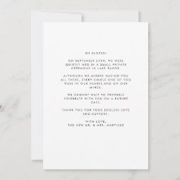 We Tied the Knot Elopement/Wedding Announcement | Zazzle