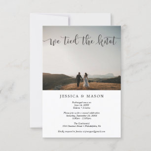 We Tied The Knot Invite Eloped Announcement