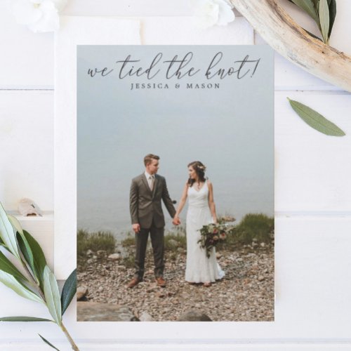 We Tied The Knot Invite Eloped Announcement