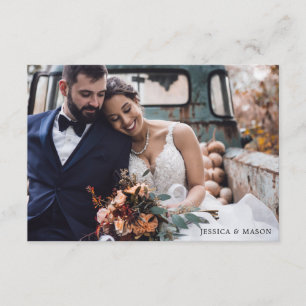We Tied The Knot Invite Eloped Announcement Photo