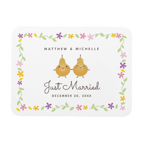 We Tied The Knot Just Married Wedding Announcement Magnet