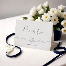 We Tied The Knot Nautical Navy &amp; White Thank You