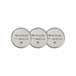 'We Tied The Knot - Now Let's Tee Off'' Wedding  Golf Ball Marker