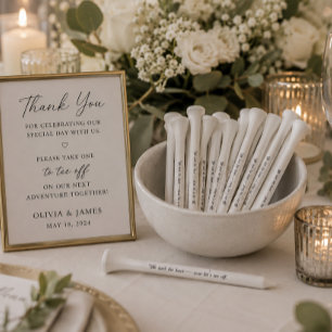 'We Tied The Knot - Now Let's Tee Off'' Wedding  Golf Tees