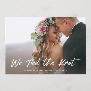 We Tied the Knot Photo Elopement Announcement