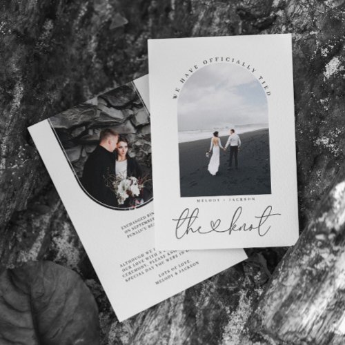 We Tied The Knot  Photo Elopement Announcement 